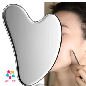 Ana 1108 Massageador Facial e Corporal Aço Inox Gua Sha Raspagem
