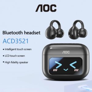 AOC-ACD3521 sem fio AI Bluetooth fone de ouvido longa duração da — Áudio e Fones