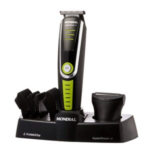 Aparador de Pelos Barbeador 4 pentes de corte Super Groom 6 Bivolt
