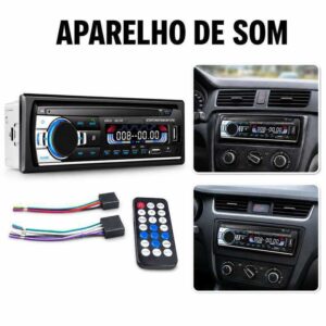 Aparelho De Som Automotivo Rádio 25W De Carro Bluetooth Pendrive SD