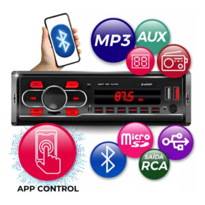 Aparelho De Som Carro Radio Automotivo Bluetooth Pendrive Sd Rádio