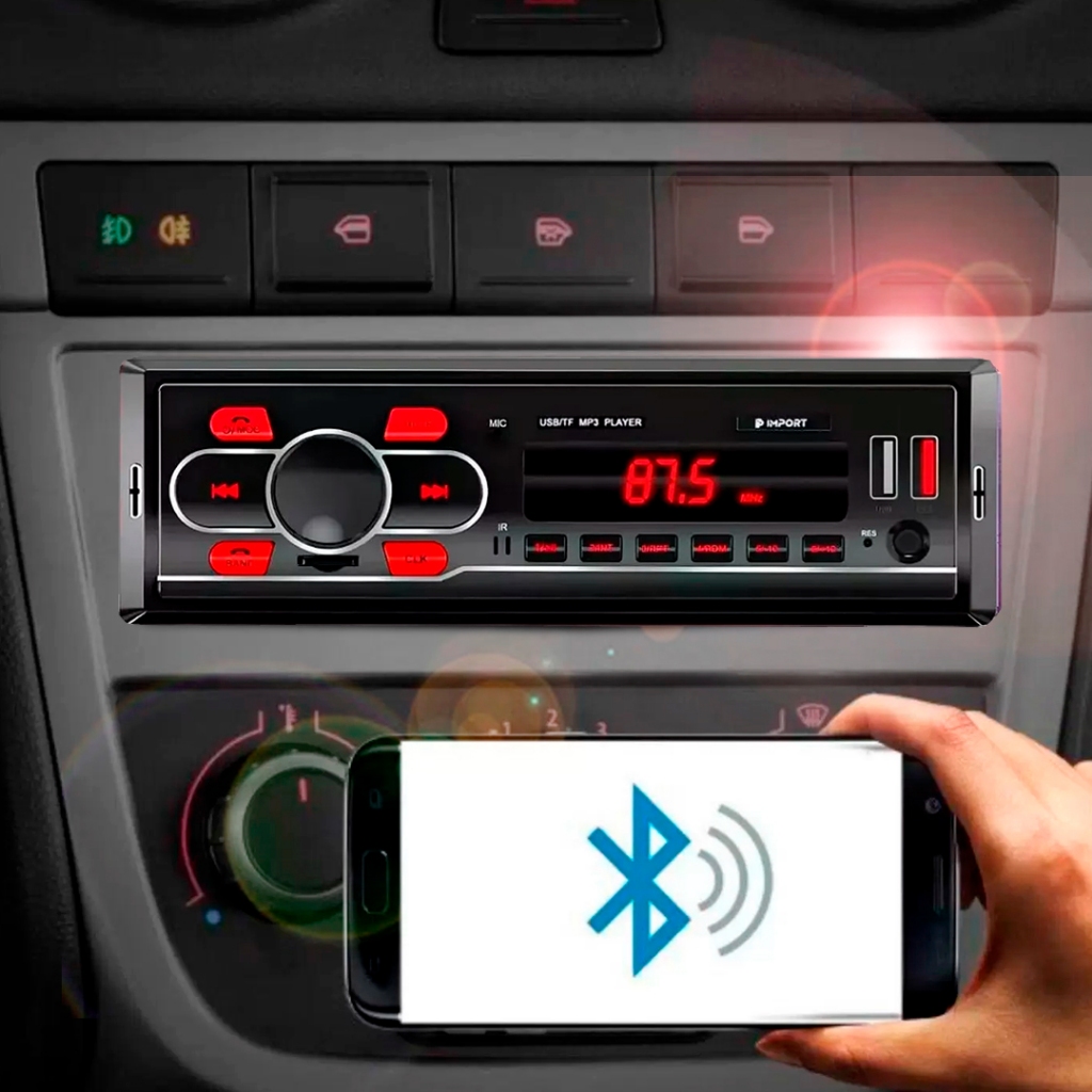 Aparelho De Som Carro Radio Automotivo Bluetooth Pendrive Sd Usb