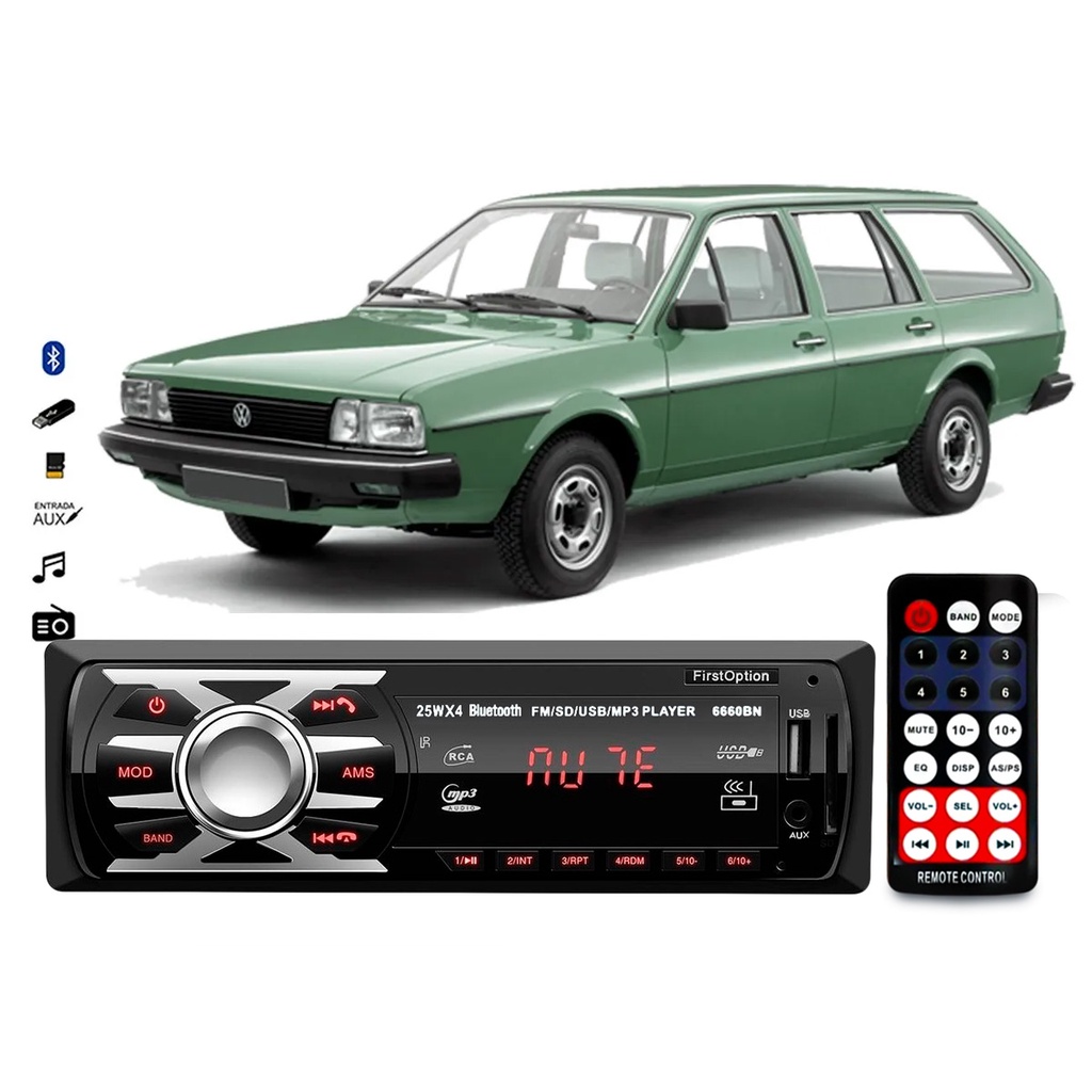 Aparelho De Som Mp3 Carro Volks Santana Bluetooth Pendrive Rádio — Informática