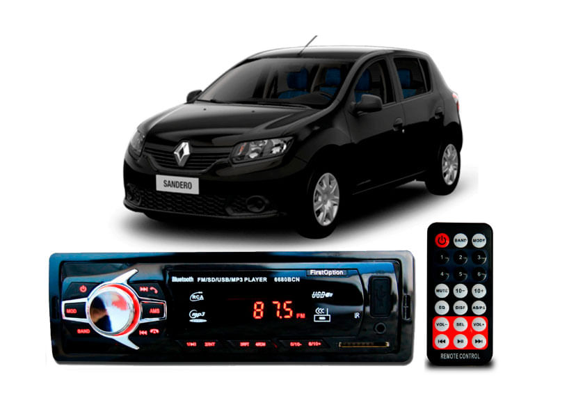 Aparelho Som Mp3 Renault Sandero Bluetooth Pendrive Rádio — Informática