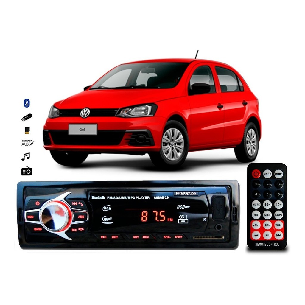 Aparelho Som Mp3 Vw Gol G3 G4 G5 Bluetooth Pendrive Rádio — Informática