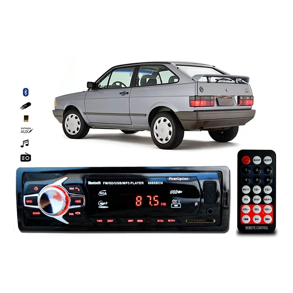 Aparelho Som Mp3 Vw Gol Quadrado Bluetooth Pendrive Rádio — Informática