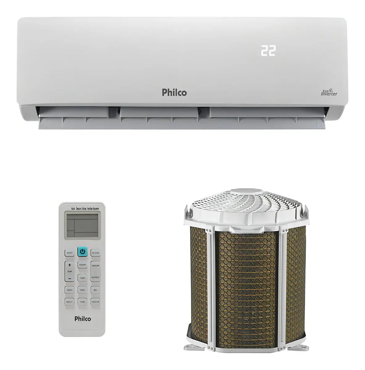Ar condicionado inverter 9000 BTUs ou 12000: Philco Split Inverter 12.000 BTUs