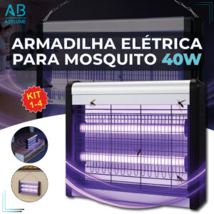 Armadilha Elétrica para Mosquito 40W Mata Insetos Luminária Led com
