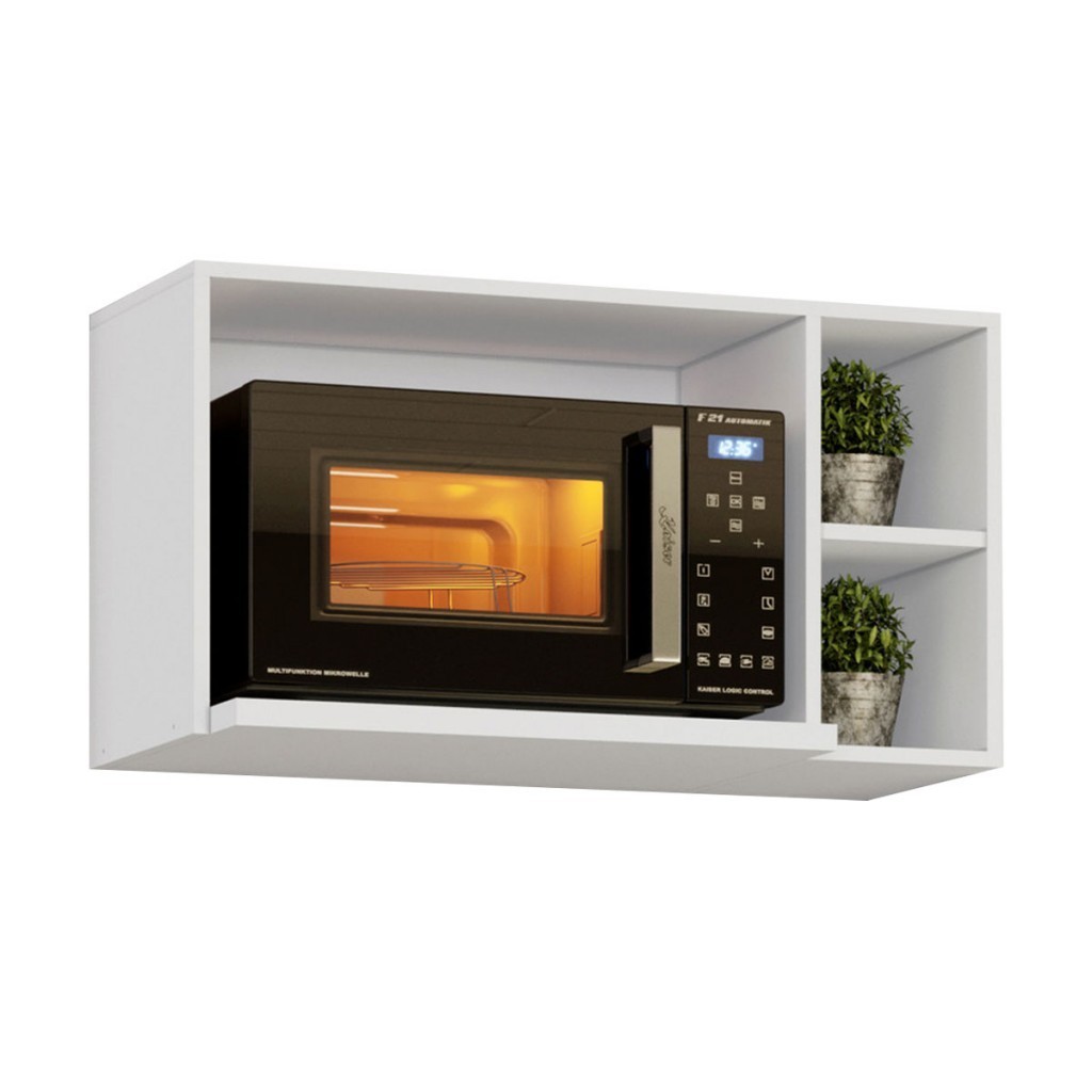 Armário Aéreo Cozinha Essência para Micro-Ondas 100% Mdf Branco Henn