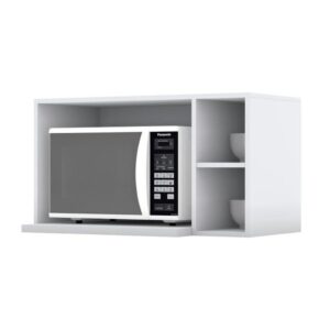 Armário Aéreo Cozinha Modulado Essência para Micro-ondas 80cm Branco