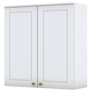 Armário Aéreo Cozinha Nova York 2 Portas 2 Prateleiras Branco Hp Henn