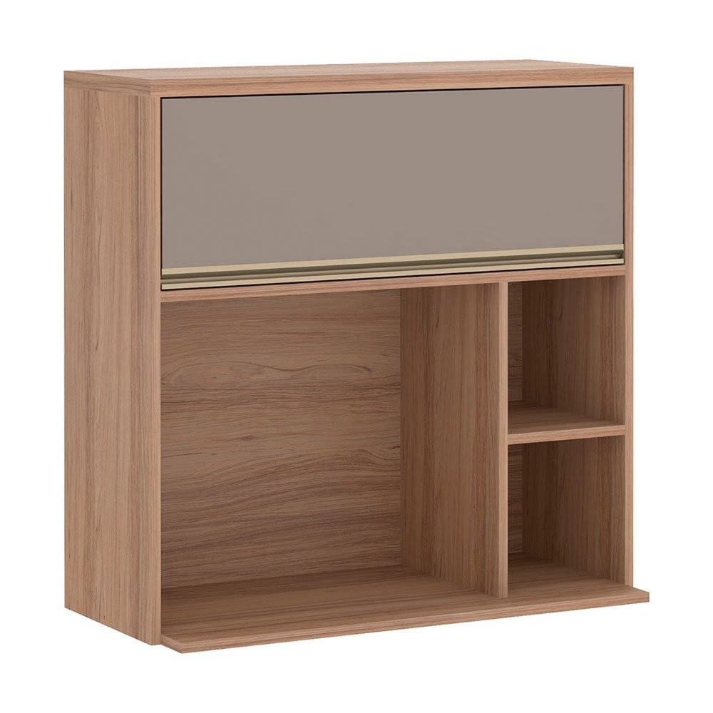 Armário Aéreo Nicho para Micro-ondas 1 Porta Luciane Yara 80cm
