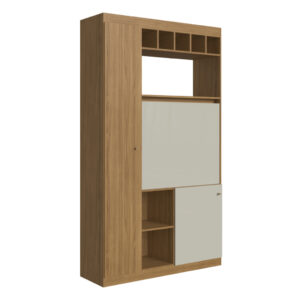Armário de Cozinha Compacto com Portas Nichos Prateleiras 120cm