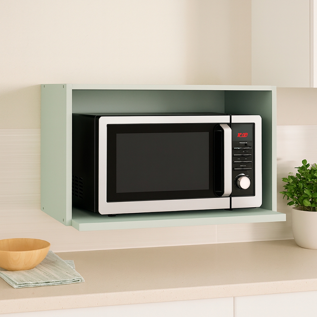 Armário de Cozinha Genialflex Iluminata Micro-ondas Branco — Eletroportáteis