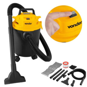 Aspirador de Pó e Água Profissional 1000W Função Soprador Com Rodas