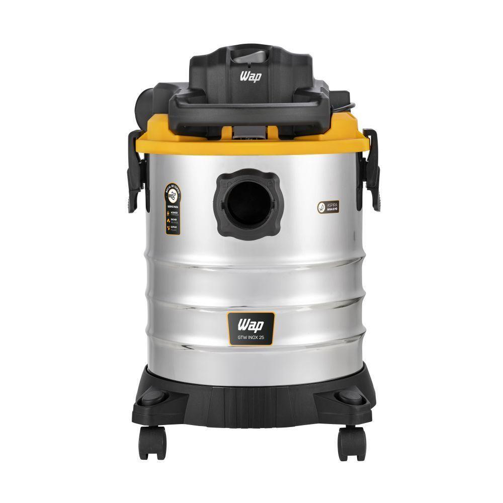 Aspirador De Pó e Água Profissional Wap Gtw 25 Inox 2000W 25L 127V — Eletroportáteis