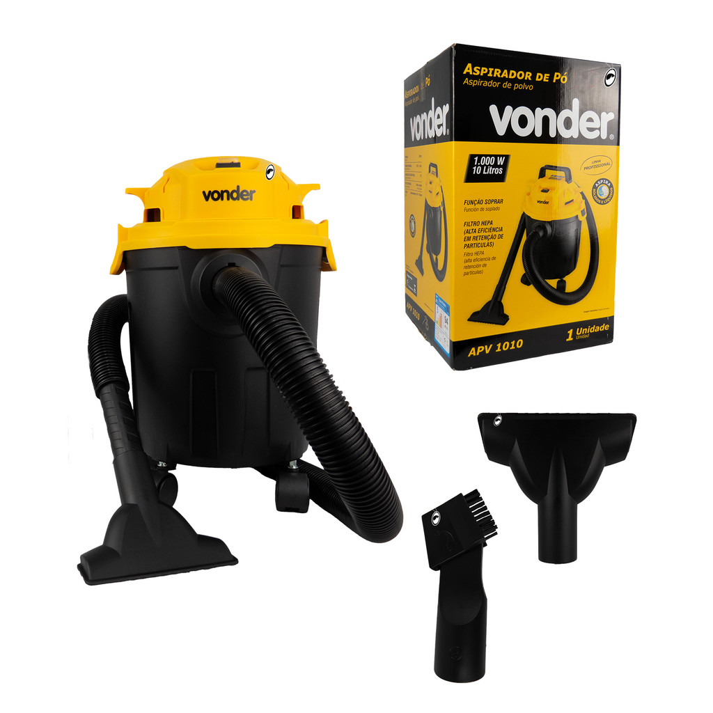 Aspirador De Pó e Líquidos 1000W 10 Litros Apv 1010 127V Vonder