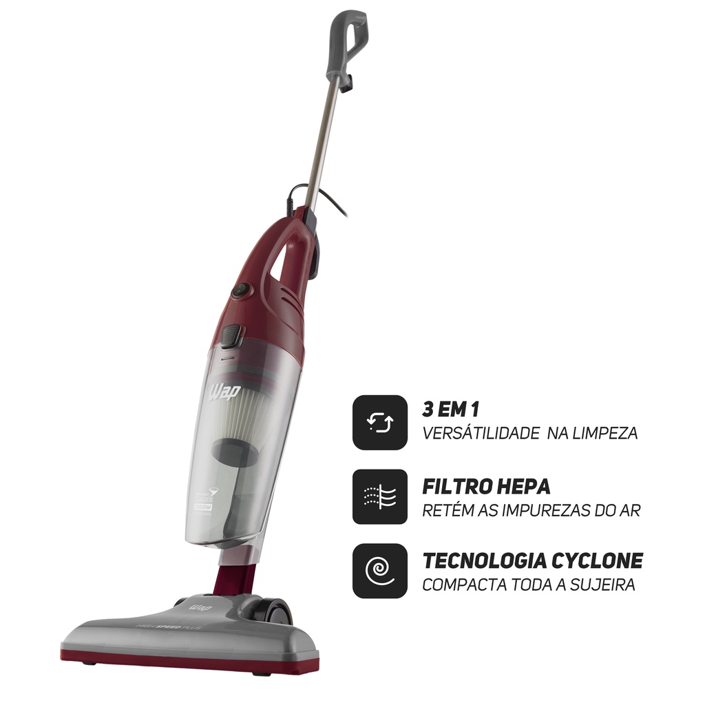 Aspirador de Pó Vertical Wap High Speed Plus 1350W — Eletroportáteis