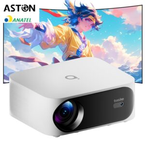 Astgn X Basike Projetor Full HD 1080p Compacto 20.000 lúmens WiFi 6