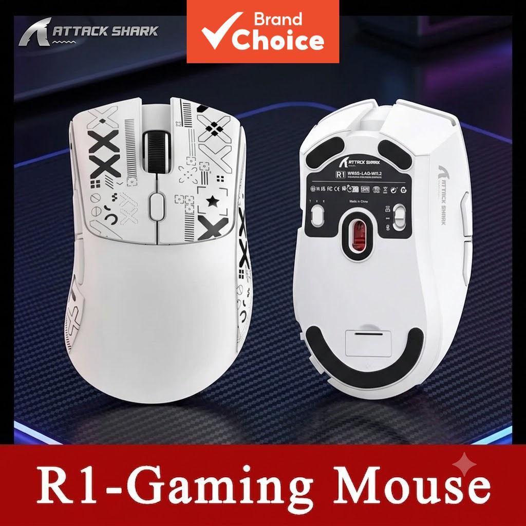 Attack Shark R1 Mouse Para Jogos Programável 18000DPI Sensor Leve