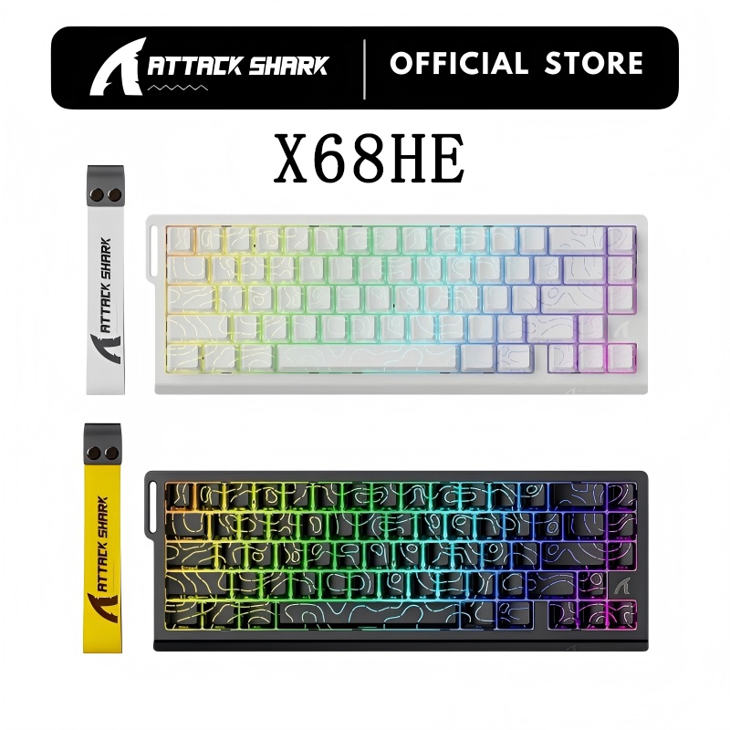 Attack Shark X68HE Teclado Mecânico Magnético RGB 8K E-Sports De Eixo — Informática