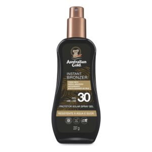 Australian Gold Protetor Solar Corporal Spray Gel Instant Bronzer Fps