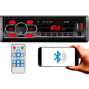 Auto Radio Mp3 Carro Com Bluetooth Controle Remoto Entrada Usb Sd Som