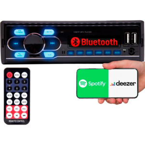 Auto Radio Mp3 Com Bluetooth Usb Carregador De Celular Fm Am Aux