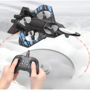 Aviao Drone Planador com LED e Controle Remoto Recarregavel Infantil