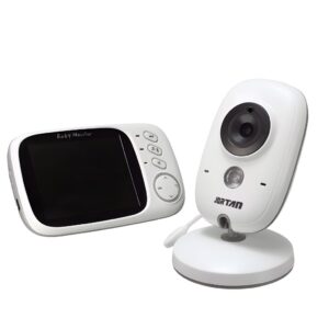 Babá Eletrônica Branca com Monitor Visão Noturna e Audio Sensor de