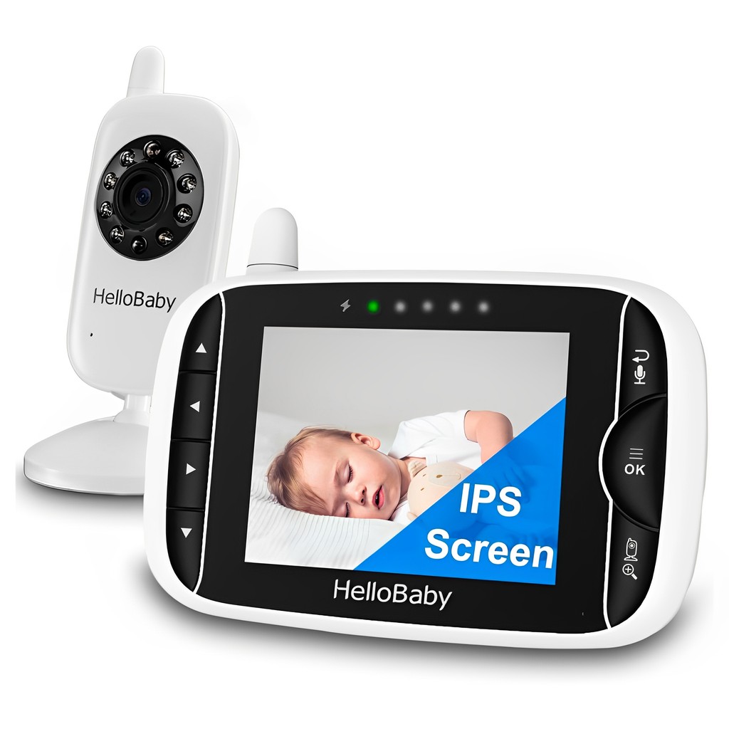 Babá Eletrônica HelloBaby HB32, Monitor LCD 3.2" Branco com Áudio — Informática