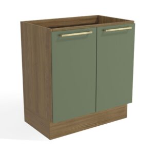 Balcão Armário Para Cooktop 2 Portas Prateleira Cozinha Multiuso