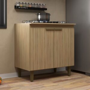 Balcão de Cozinha 80 Cm 2 Portas 1 Prateleira 51712 Dourado Jcarvalho