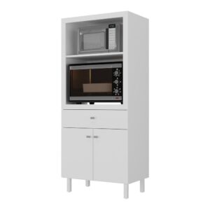 Balcão Multiuso 67,9cm 2 Portas 1 Gaveta para Forno e Micro-ondas