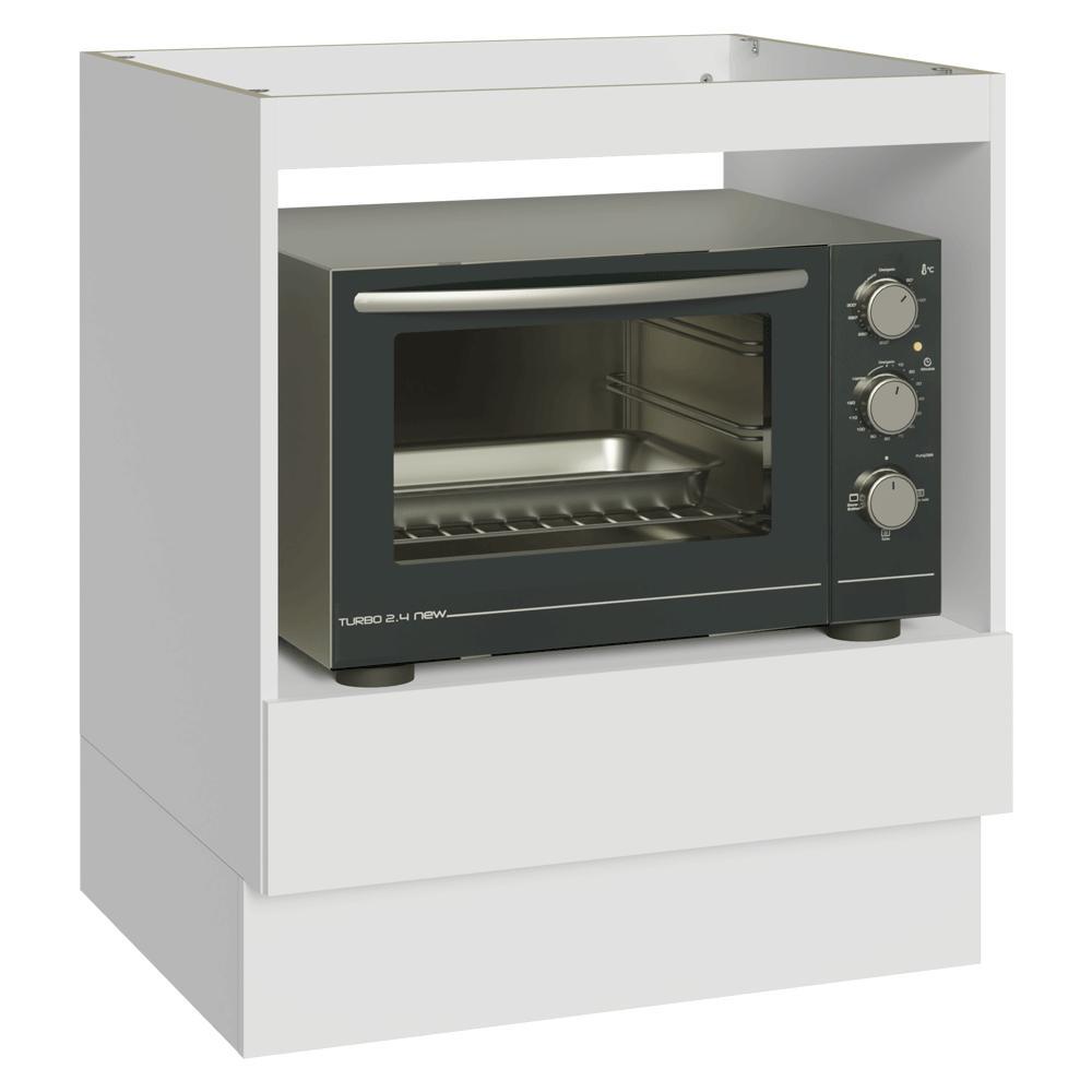 Balcão para Forno Micro-ondas 70 cm 1 Gaveta Branco Madesa — Eletroportáteis