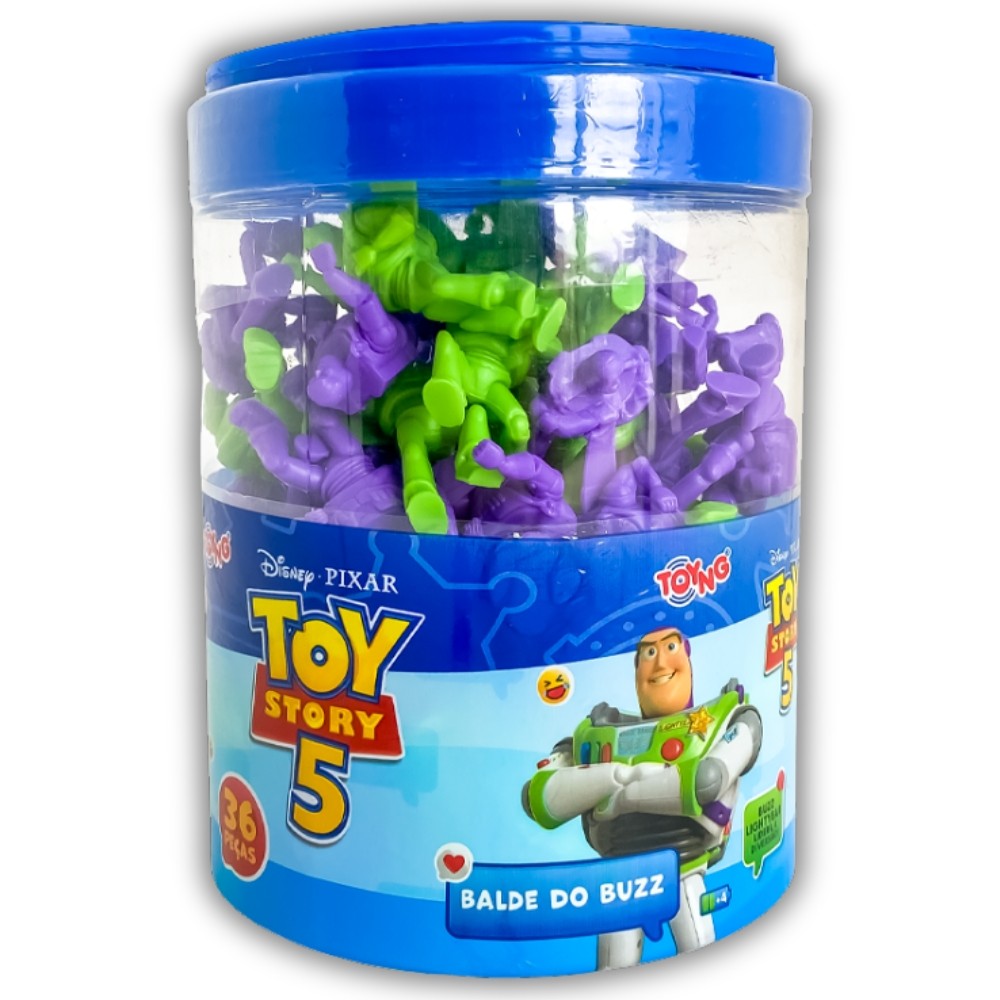 Balde DO Buzz Lightyear Toy Story 5 Disney Pixar 36 Peças Toyng