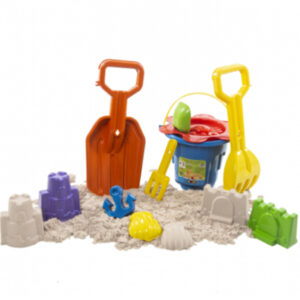 Balde e Kit Com 10 peças de Praia Brinquedo Para Brincar No Parque E