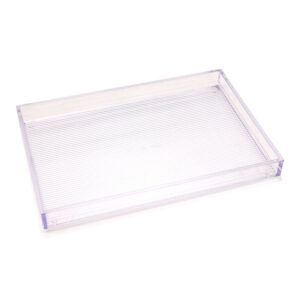 Bandeja Organizadora Banheiro Cristal 21cm Plástico Transparente — Organização