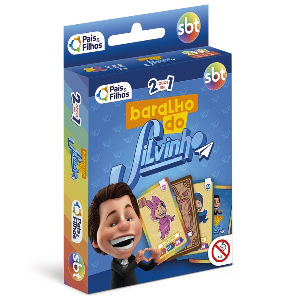 Baralho DO Silvinho Pais E Filhos Silvio Santos Brinquedos Educativo — Games e Brinquedos