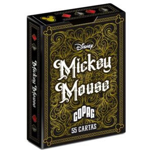 Baralho Mickey Mouse Disney 55 Cartas Poker Size Copag Preto Dourado