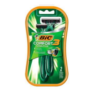 Barbeador descartável Confort3 Sensitive Verde 2 unidades Bic