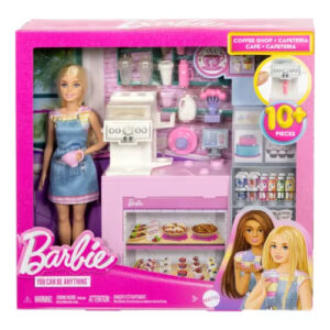 Barbie Cafeteria Com Boneca Barista Loira Mattel Hxn94