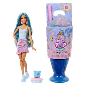 Barbie Pop Reveal Treat Series: Boneca e Acessórios, 8 Surpresas Azul