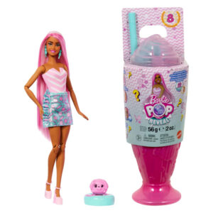 Barbie Pop Reveal Treat Series: Boneca e Acessórios, 8 Surpresas Rosa