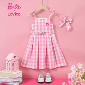 Barbie™ X Lovito Kids Férias Vestido Feminino Rosa Primavera verão