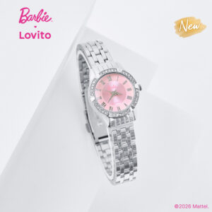 Barbie™ X Lovito Relógio De Quartzo Com Corrente Elegante QWBL6PAD047