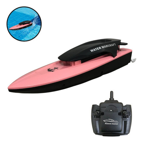 Barco Controle Remoto Lancha Rosa Veloz Importway Brinquedo Aquático