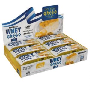 Barra Whey Grego Bar 12 Unidades de 40g Mouse de Maracujá Nutrata