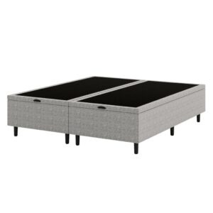 Base Cama Box Baú Queen Hypnos Cinza Umaflex Baú Organizador