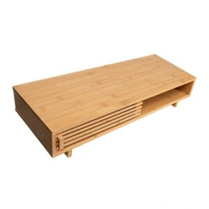 Base Para Monitor Zinnia, Com Elevacao e Organizador, Bambu